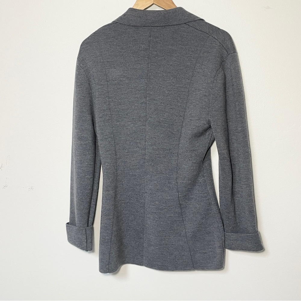 COS Women's Gray Knitted Waisted Blazer 100% Wool Size Small - Picture 4 of 14